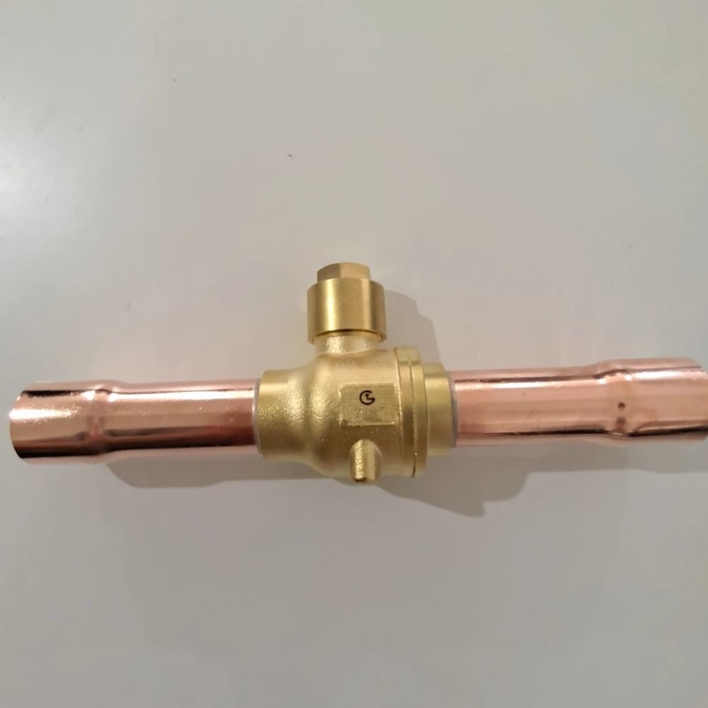 Válvula de esfera de latão para refrigerantes e outras aplicações