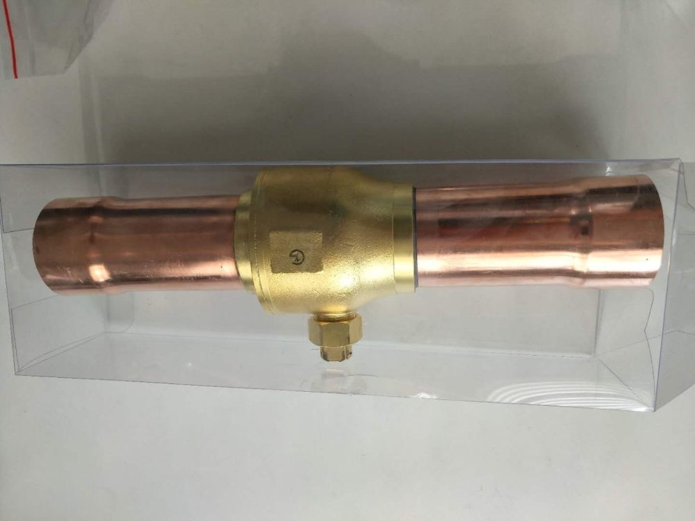 Válvula de esfera de refrigeração 1/4 polida para resfriamento Válvula de latão tipo recto