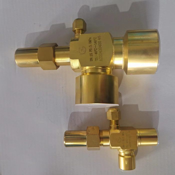 Válvula de ângulo de refrigeração CE para CFC HCFC HFC R717 Pressão hidráulica 9,5 MPa