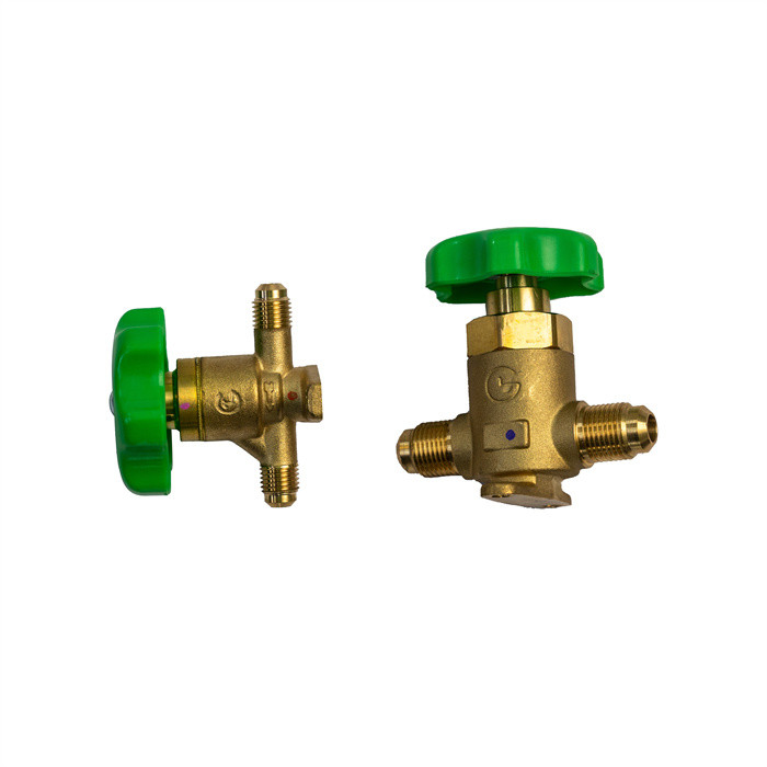 Fácil de instalar válvula de mão de refrigeração resistente à temperatura para CFC HCFC HFC R22 R410a R134a